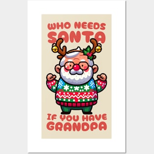 Santa Christmas Grandpa Posters and Art